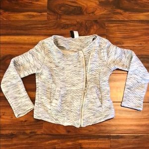 H&M Marbled Grey Chevron Moto Blazer